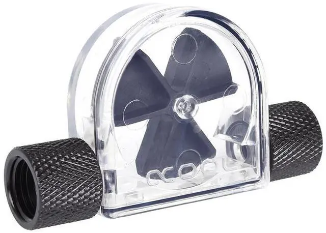 Alt view image 9 of 11 - Alphacool Eisfluegel Flow Indicator, Black Fins, Clear Body