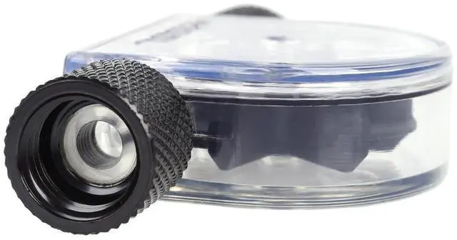 Alt view image 11 of 11 - Alphacool Eisfluegel Flow Indicator, Black Fins, Clear Body