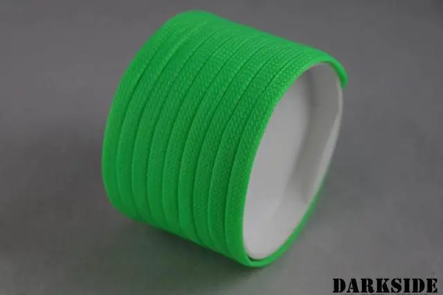 Alt view image 2 of 2 - Darkside 6mm (1/4") High Density Cable Sleeving - Green UV (DS-0694)