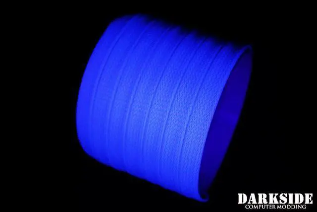 Alt view image 4 of 5 - DarkSide 10mm (3/8") High Density SATA Cable Sleeving - Aqua Blue UV (DS-0758)