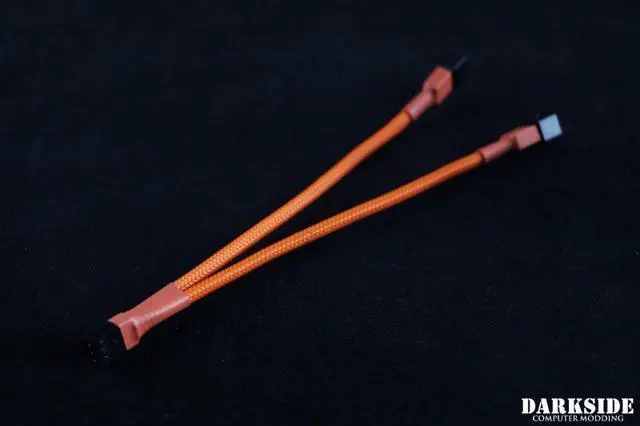 Alt view image 5 of 6 - Darkside 3-Pin Dual Fan Power Y-Cable Splitter - Orange (DS-0929)