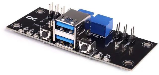 Alt view image 5 of 7 - Alphacool ES Front I/O-Panel with USB 3.0 and Cable Kit for Server Cases (25057)