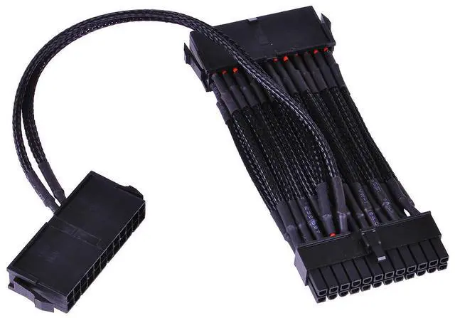 Alt view image 3 of 4 - Alphacool Dual 24-Pin Power Supply Starter Cable - 2x24-Pin to 1x24-Pin (18732)