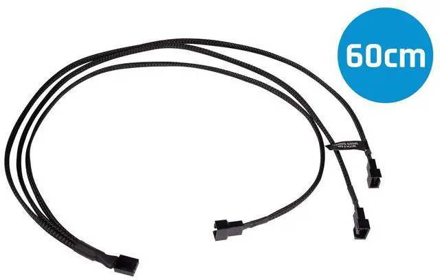 Alt view image 5 of 7 - Alphacool Y-Splitter 4-Pin to 3x 4-Pin PWM Cable - 60cm - Black (18681)