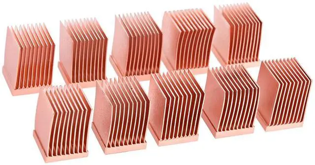 Alt view image 13 of 15 - Alphacool GPU RAM Copper Heatsinks, 10 x 10mm, 10-pack