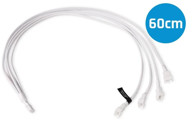 Alt view image 3 of 4 - Alphacool Y-Splitter 4-Pin to 4x 4-Pin PWM Cable - 60cm - White (18730)