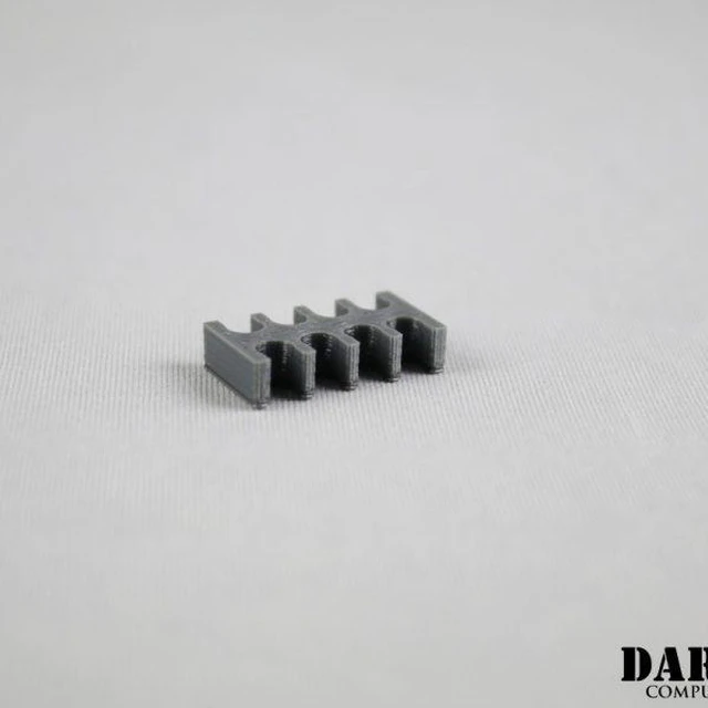 Alt view image 4 of 4 - Darkside 8-Pin Cable Management Holder- Gun Metal, PETG (3DS-0047)