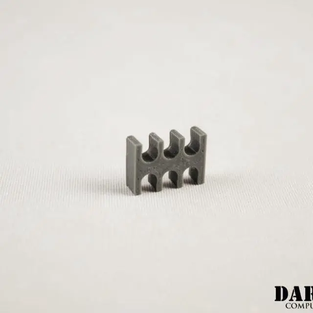 Alt view image 4 of 5 - Darkside 6-Pin Cable Management Holder- Gun Metal, PETG (3DS-0048)