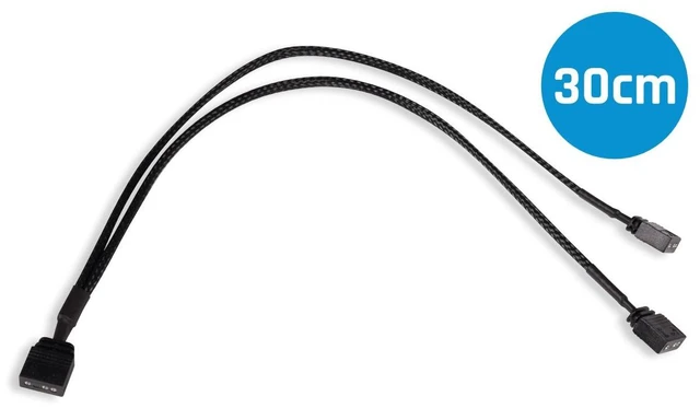 Alt view image 5 of 7 - Alphacool Y-Splitter aRGB 3-Pin to 2x 3-Pin Cable - 30cm (18705)