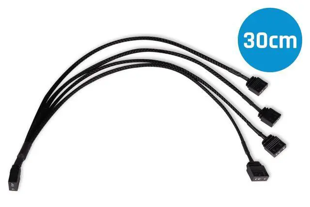 Alt view image 5 of 7 - Alphacool Y-Splitter aRGB 3-Pin to 4x 3-Pin Cable - 30cm (18711)