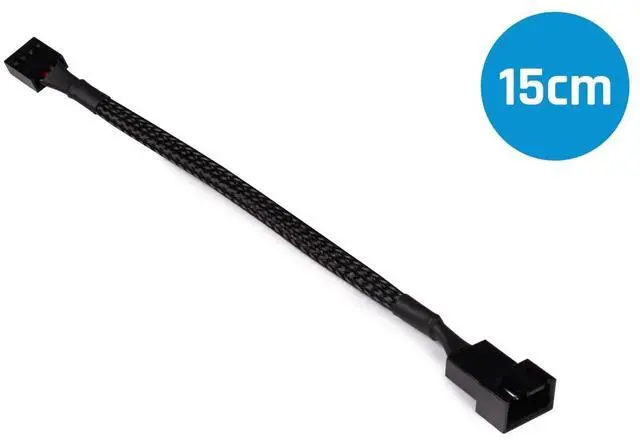 Alt view image 3 of 4 - Alphacool Fan Cable 4-Pin to 4-Pin Extension - 15cm - Black (18673)