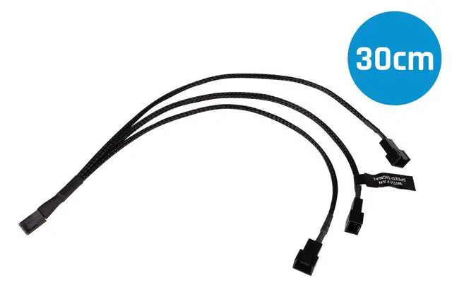 Alt view image 2 of 5 - Alphacool Y-Splitter 3-Pin to 3x 3-Pin Cable - 30cm (18693)