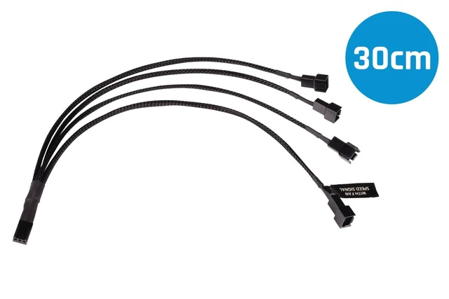 Alt view image 5 of 7 - Alphacool Y-Splitter 3-Pin to 4x 3-Pin Cable - 30cm (18695)