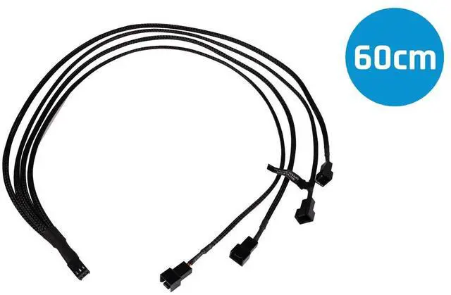 Alt view image 5 of 7 - Alphacool Y-Splitter 3-Pin to 4x 3-Pin Cable - 60cm (18696)