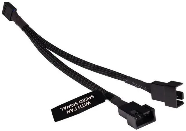 Alt view image 4 of 6 - Alphacool Y-Splitter 4-Pin to 2x 4-Pin PWM Cable - 15cm - Black (18676)