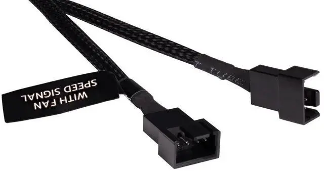 Alt view image 6 of 6 - Alphacool Y-Splitter 4-Pin to 2x 4-Pin PWM Cable - 15cm - Black (18676)