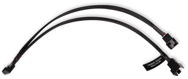 Alt view image 5 of 7 - Alphacool Y-Splitter 4-Pin to 2x 4-Pin PWM Cable - 30cm - Black (18677)