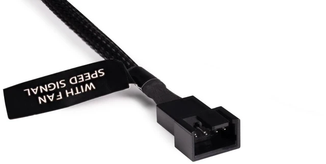 Alt view image 6 of 7 - Alphacool Y-Splitter 4-Pin to 2x 4-Pin PWM Cable - 30cm - Black (18677)