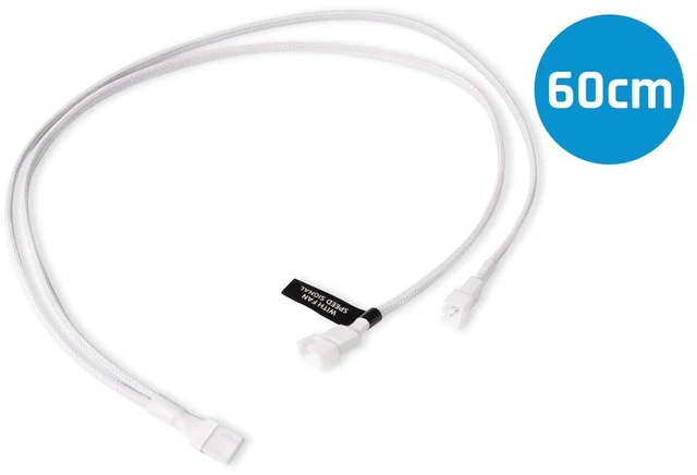 Alt view image 3 of 4 - Alphacool Y-Splitter 4-Pin to 2x 4-Pin PWM Cable - 60cm - White (18724)