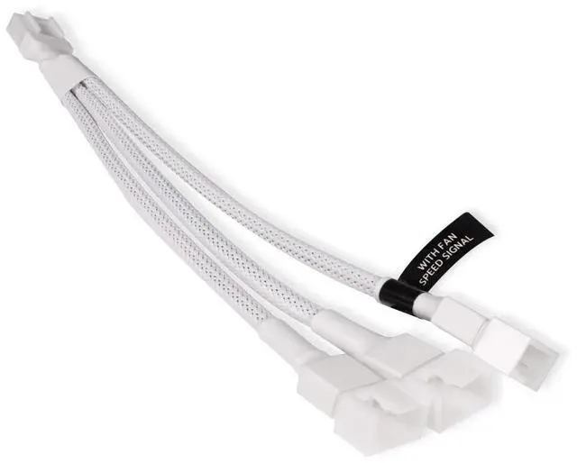 Alt view image 3 of 4 - Alphacool Y-Splitter 4-Pin to 3x 4-Pin PWM Cable - 15cm - White (18725)
