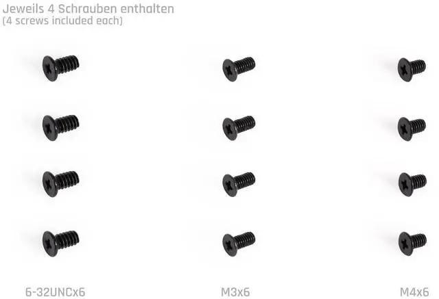 Alt view image 4 of 6 - Alphacool Core Push Mounting 25mm M3/M4/UNC 6-32 Set 4x (15725)