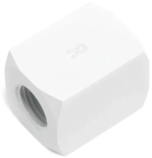 Alt view image 6 of 7 - Alphacool HF Connection Terminal TEE T-piece Round G1/4 - White (17629)