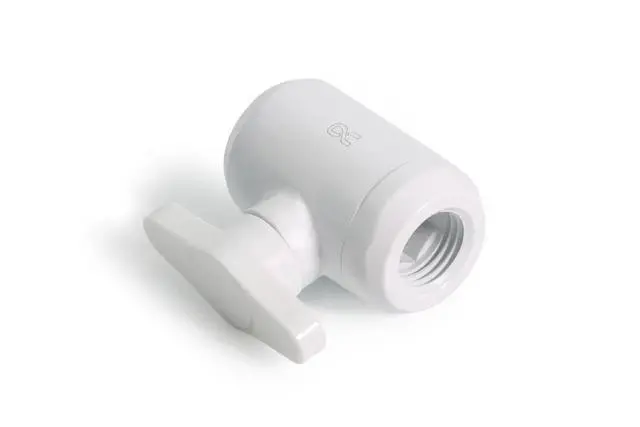 Alt view image 3 of 4 - Alphacool Eiszapfen 2-Way Ball Valve G1/4 - White (17630)