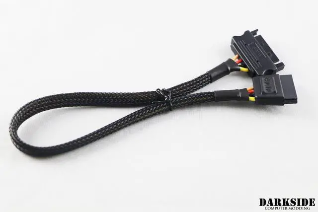 Alt view image 3 of 3 - Darkside SATA M/F Extension Cable Jet Black (DS-0966)