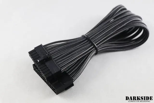 Alt view image 2 of 2 - Darkside 24-Pin ATX HSL 12" (30cm) DarkSide Single Braid M/F Cable Graphite Metallic (DS-0930)