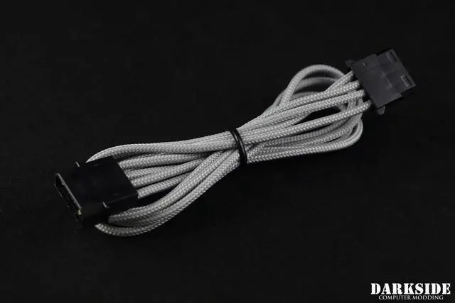 Alt view image 2 of 2 - Darkside 4-Pin MOLEX HSL Extension Single Braid Cable Titanium Gray (DS-0962)