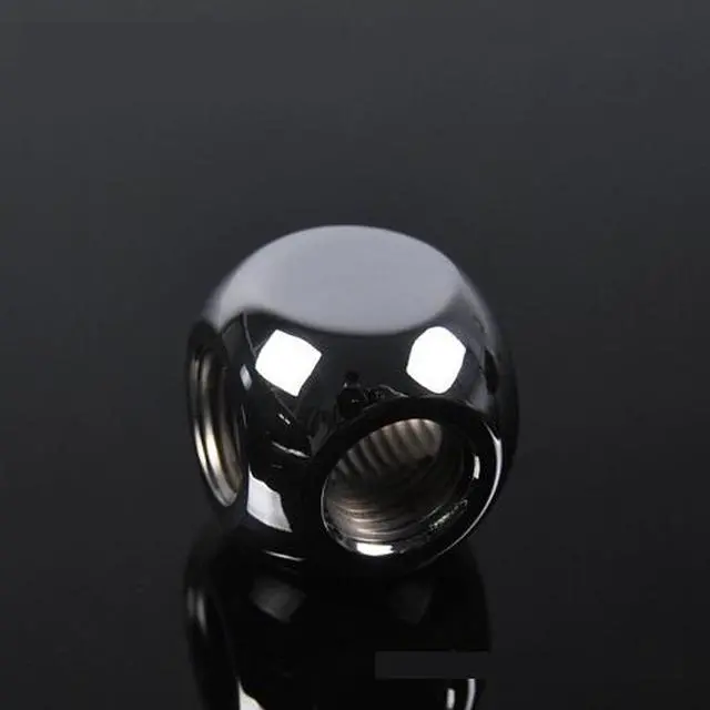Alt view image 2 of 2 - Barrow G1/4" Thread 4-Way Block Splitter Fitting - Silver - BULK (TLFT4T-A01-Silver-BULK)