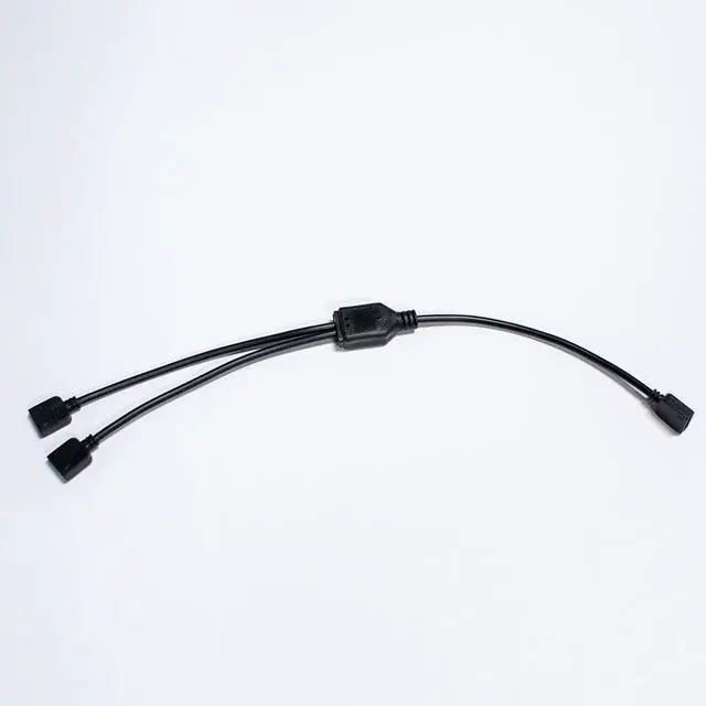 Alt view image 4 of 5 - ModMyMods 3-Pin Female Addressable RGB LED Strip 2-Way Splitter Cable - Black (MOD-0282)