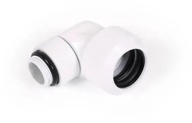 Alt view image 5 of 7 - Alphacool Eiszapfen 13mm HardTube Compression Fitting 90° Rotatable G1/4 - White (17620)