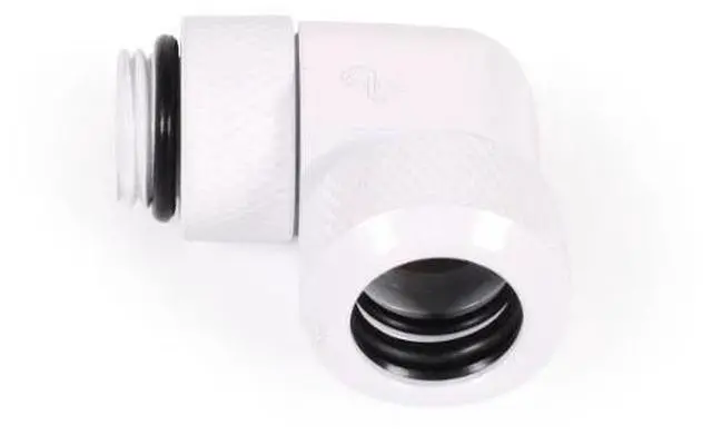Alt view image 6 of 7 - Alphacool Eiszapfen 16mm HardTube Compression Fitting 90° Rotatable G1/4 - White (17621)