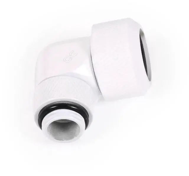 Alt view image 7 of 7 - Alphacool Eiszapfen 13mm HardTube Compression Fitting 90° Rotatable G1/4 - White (17620)
