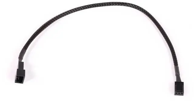 Alt view image 4 of 6 - Alphacool Fan Cable 3-Pin to 3-Pin Extension - 30cm, Black (18686)