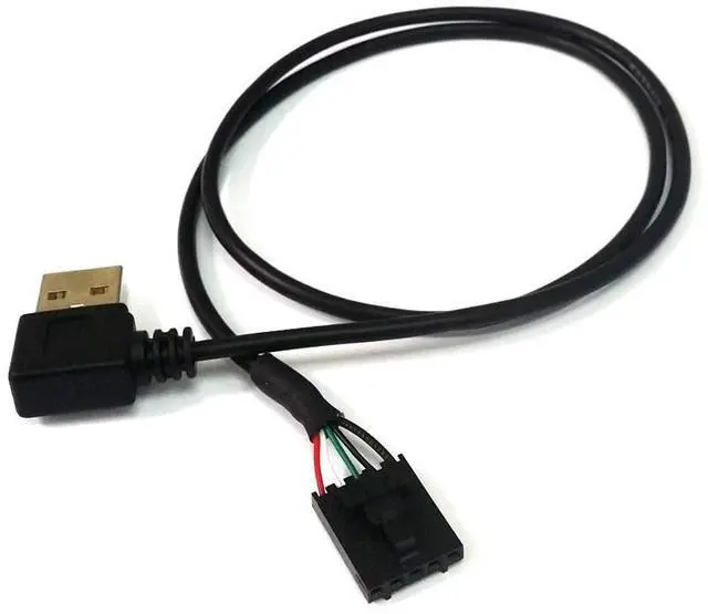 Alt view image 5 of 6 - ModMyMods USB 5-Pin Female to USB 2.0 Type-A Male Right-Angle - 50cm (CO407)