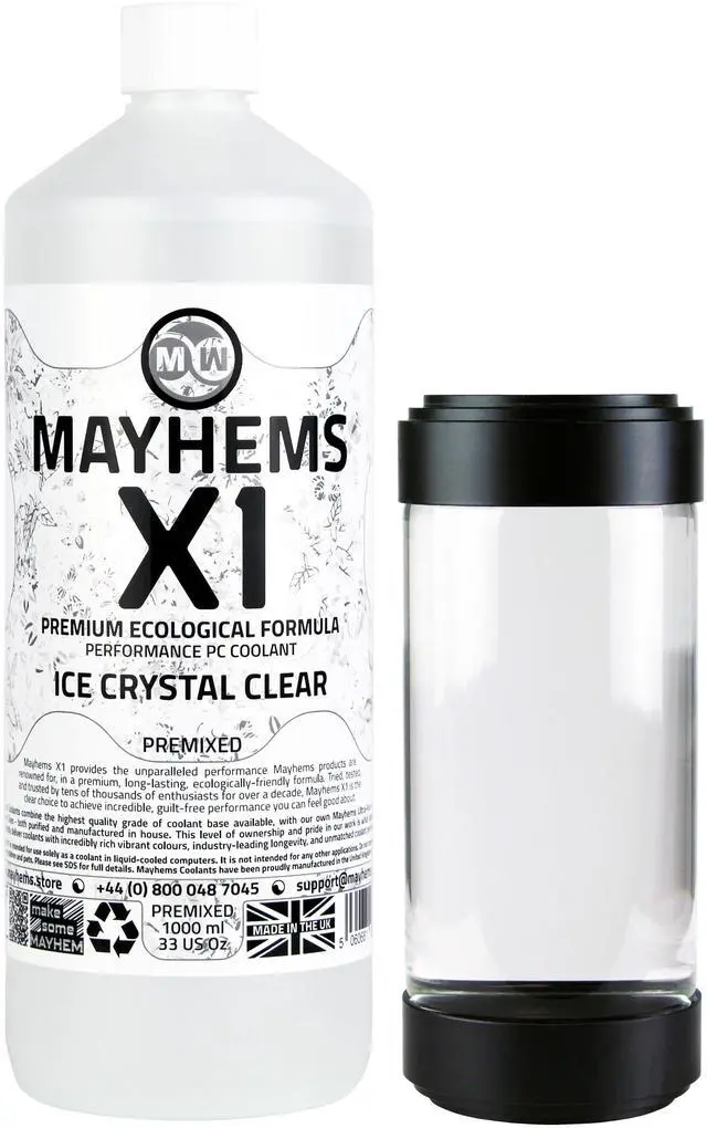 Alt view image 6 of 8 - Mayhems X1 Eco PC Coolant Premix, 1000mL, Clear