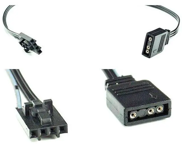 Alt view image 4 of 4 - ModMyMods LED RGB 4 Pin to 5v RGB 3 Pin Female Connector Adapter Cable for Corsair (CO865)