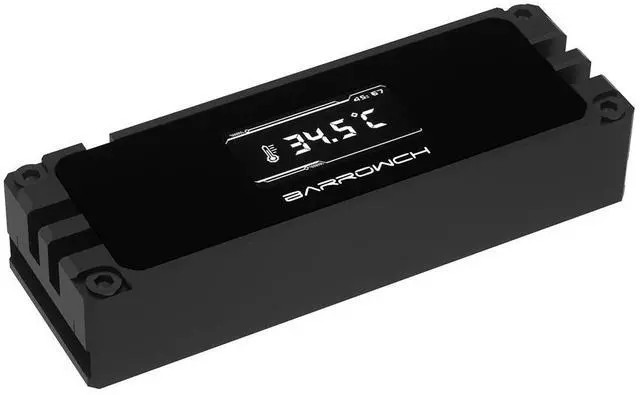 Alt view image 5 of 6 - Barrowch M.2 2280/22110 Full Aluminum Heatsink with Digital Display - Black (FBM2TZ-02)