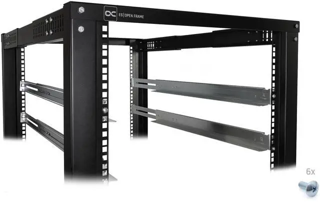 Alt view image 4 of 4 - Alphacool ES 19" Rackmount Rails with Rail Support (10182)