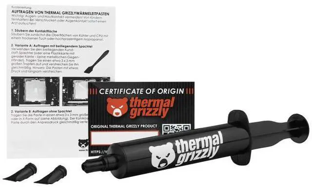 Alt view image 14 of 15 - Thermal Grizzly - Aeronaut - High Performance Thermal Paste - Cooling and Mute Heat Sink Paste for CPU (All Kinds of Them) and Graphics Card Coolers (26 Gram)