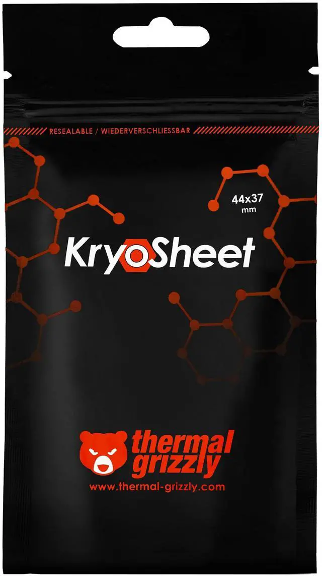 Alt view image 11 of 11 - Thermal Grizzly KryoSheet (44x37x0.2mm) Ultra High Thermal Conductivity Graphene Thermal Pad Perfect Alternative for Thermal Paste on CPU/GPU/PS4/PS5/Xbox Made in Sweden