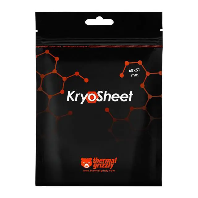 Alt view image 13 of 13 - Thermal Grizzly KryoSheet (68x51x0.2mm) Ultra High Thermal Conductivity Graphene Thermal Pad Perfect Alternative for Thermal Paste on CPU/GPU/PS4/PS5/Xbox Made in Sweden