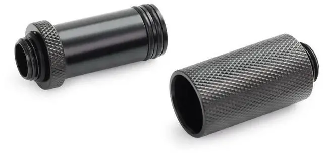 Alt view image 5 of 5 - Alphacool ES D-Plug 41-69mm G1/4 Male to G1/4 Male - Deep Black (17650)
