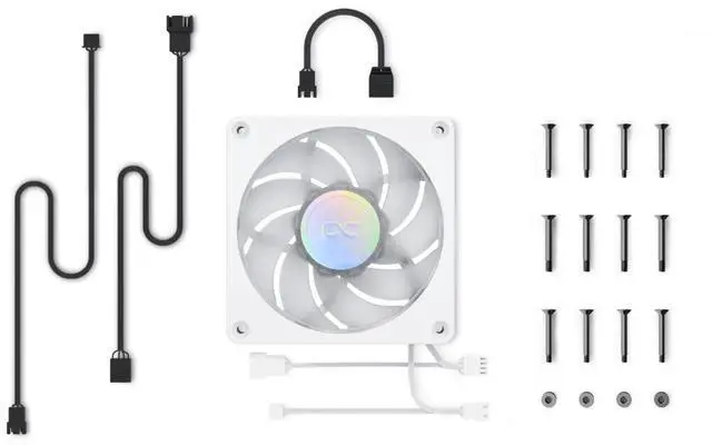 Alt view image 5 of 5 - Alphacool Apex Stealth Metal Aurora Fan White 2600rpm - 120x120x25mm (13776)