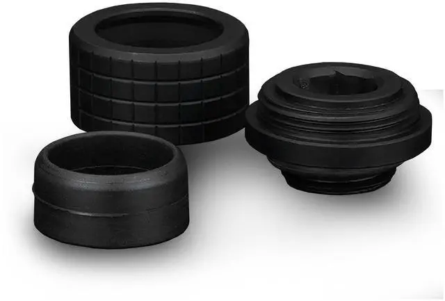 Alt view image 5 of 7 - Thermal Grizzly DeltaMate 14mm HardTube Compression Fitting - HT14 - Black - 6 Pack, G1/4, Brass (TG-DM-FIT-6014)
