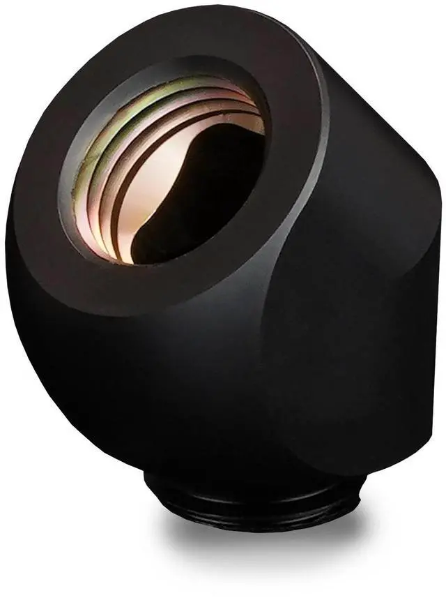 Alt view image 6 of 7 - Thermal Grizzly DeltaMate Rotary Fitting - 45° - Black, G1/4, Brass (TG-DM-FIT-0015)