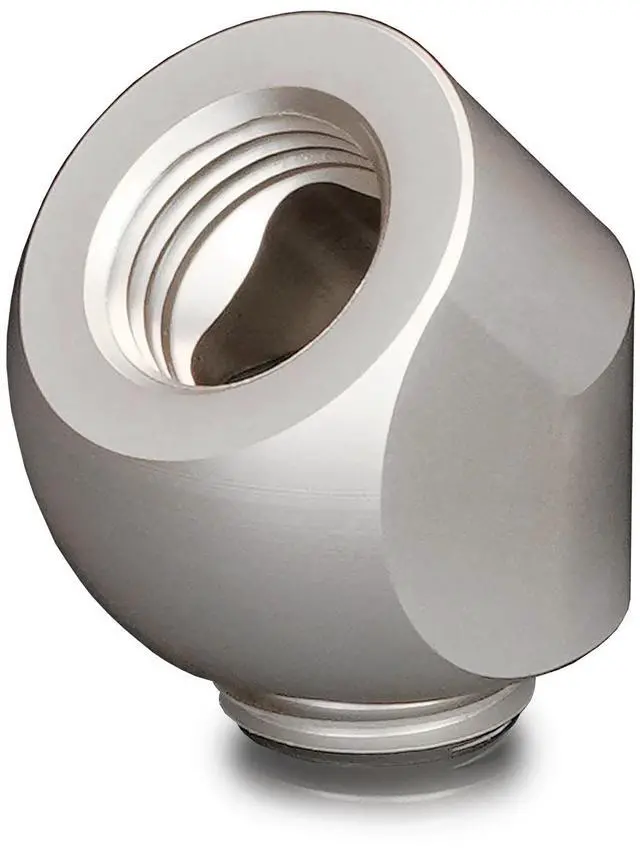Alt view image 6 of 7 - Thermal Grizzly DeltaMate Rotary Fitting - 45° - Matt Nickel, G1/4, Brass (TG-DM-FIT-0215)