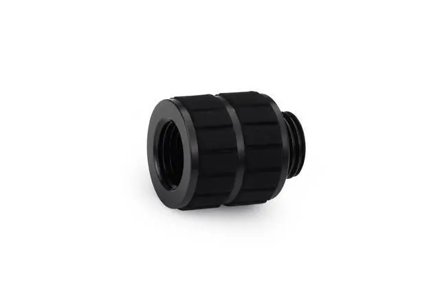Alt view image 2 of 3 - Alphacool Apex Grip 20mm G1/4 Male to Female Extension Fitting - Black (14812)